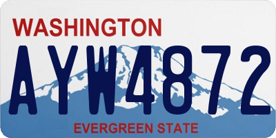 WA license plate AYW4872