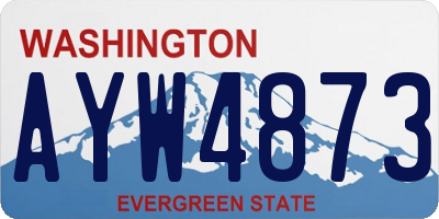 WA license plate AYW4873