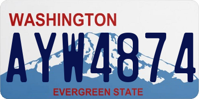 WA license plate AYW4874