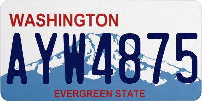 WA license plate AYW4875