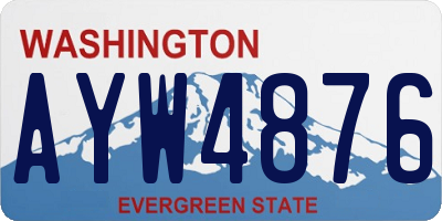 WA license plate AYW4876