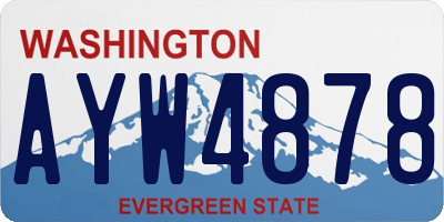 WA license plate AYW4878