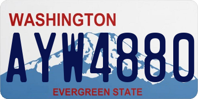 WA license plate AYW4880