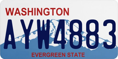 WA license plate AYW4883