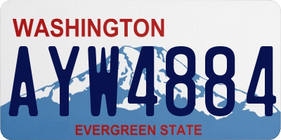 WA license plate AYW4884