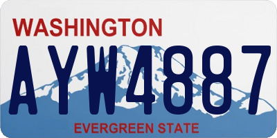 WA license plate AYW4887