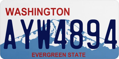 WA license plate AYW4894