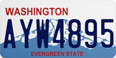 WA license plate AYW4895