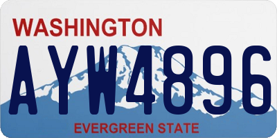 WA license plate AYW4896