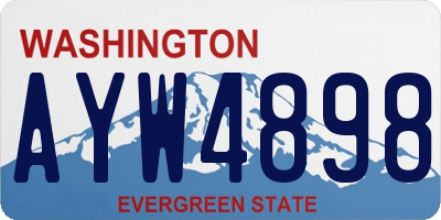 WA license plate AYW4898