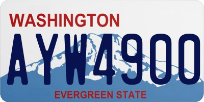 WA license plate AYW4900