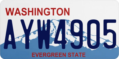 WA license plate AYW4905