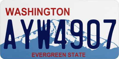 WA license plate AYW4907