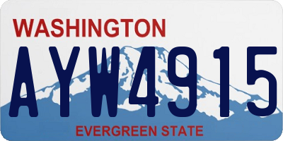 WA license plate AYW4915