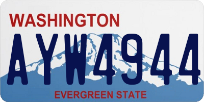 WA license plate AYW4944