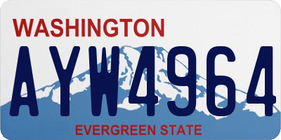 WA license plate AYW4964