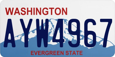 WA license plate AYW4967