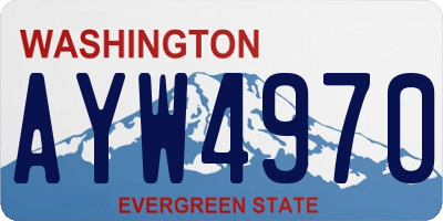 WA license plate AYW4970