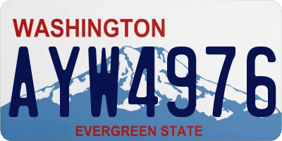 WA license plate AYW4976