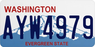 WA license plate AYW4979