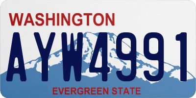 WA license plate AYW4991