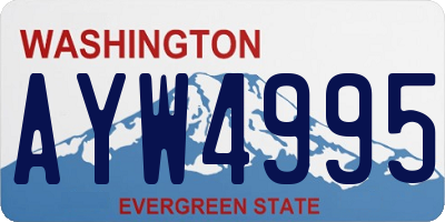 WA license plate AYW4995