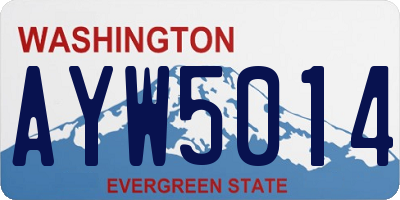 WA license plate AYW5014