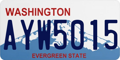 WA license plate AYW5015