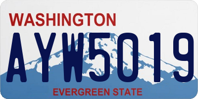 WA license plate AYW5019
