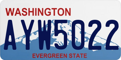 WA license plate AYW5022