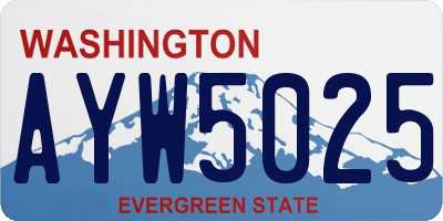 WA license plate AYW5025