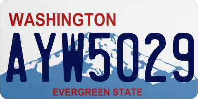 WA license plate AYW5029