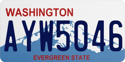 WA license plate AYW5046