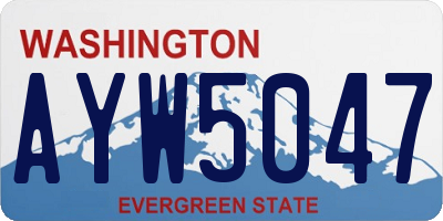 WA license plate AYW5047