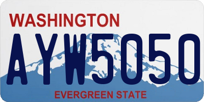 WA license plate AYW5050