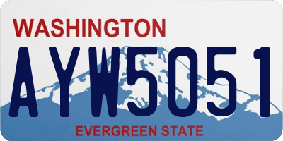 WA license plate AYW5051