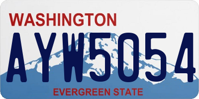 WA license plate AYW5054