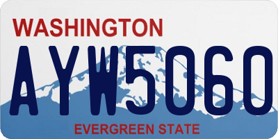 WA license plate AYW5060
