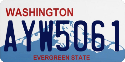 WA license plate AYW5061