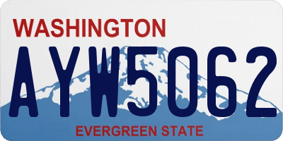 WA license plate AYW5062