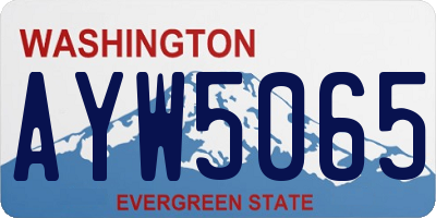 WA license plate AYW5065