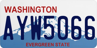 WA license plate AYW5066