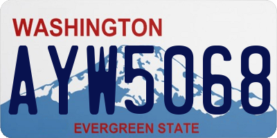WA license plate AYW5068