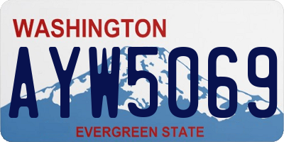 WA license plate AYW5069