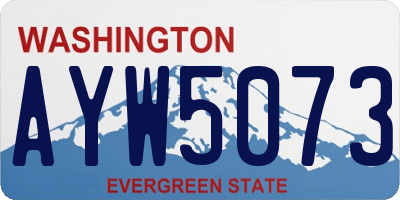 WA license plate AYW5073