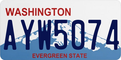 WA license plate AYW5074