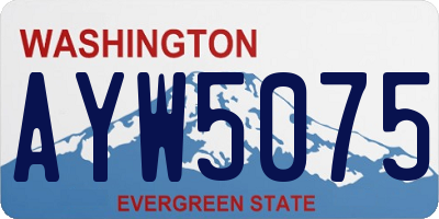 WA license plate AYW5075