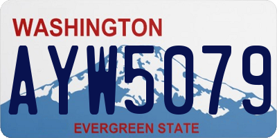 WA license plate AYW5079