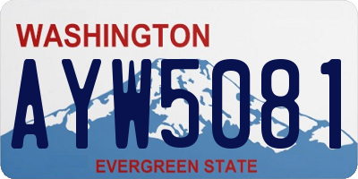 WA license plate AYW5081