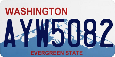 WA license plate AYW5082